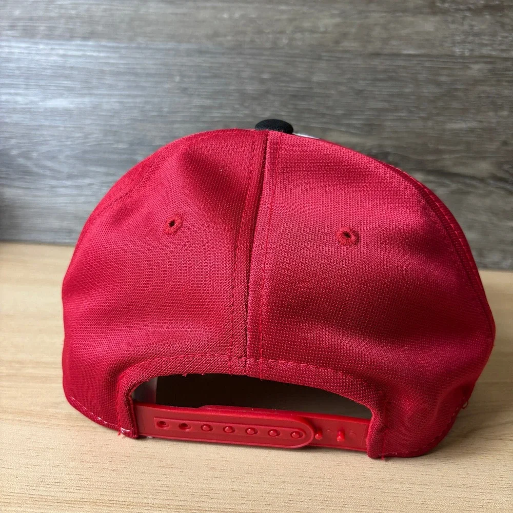 Atlanta United FC Hat Cap Strap Back Black Red Soccer MLS Faux Leather Adidas